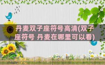 丹麦双子座符号高清(双子座符号 丹麦在哪里可以看)